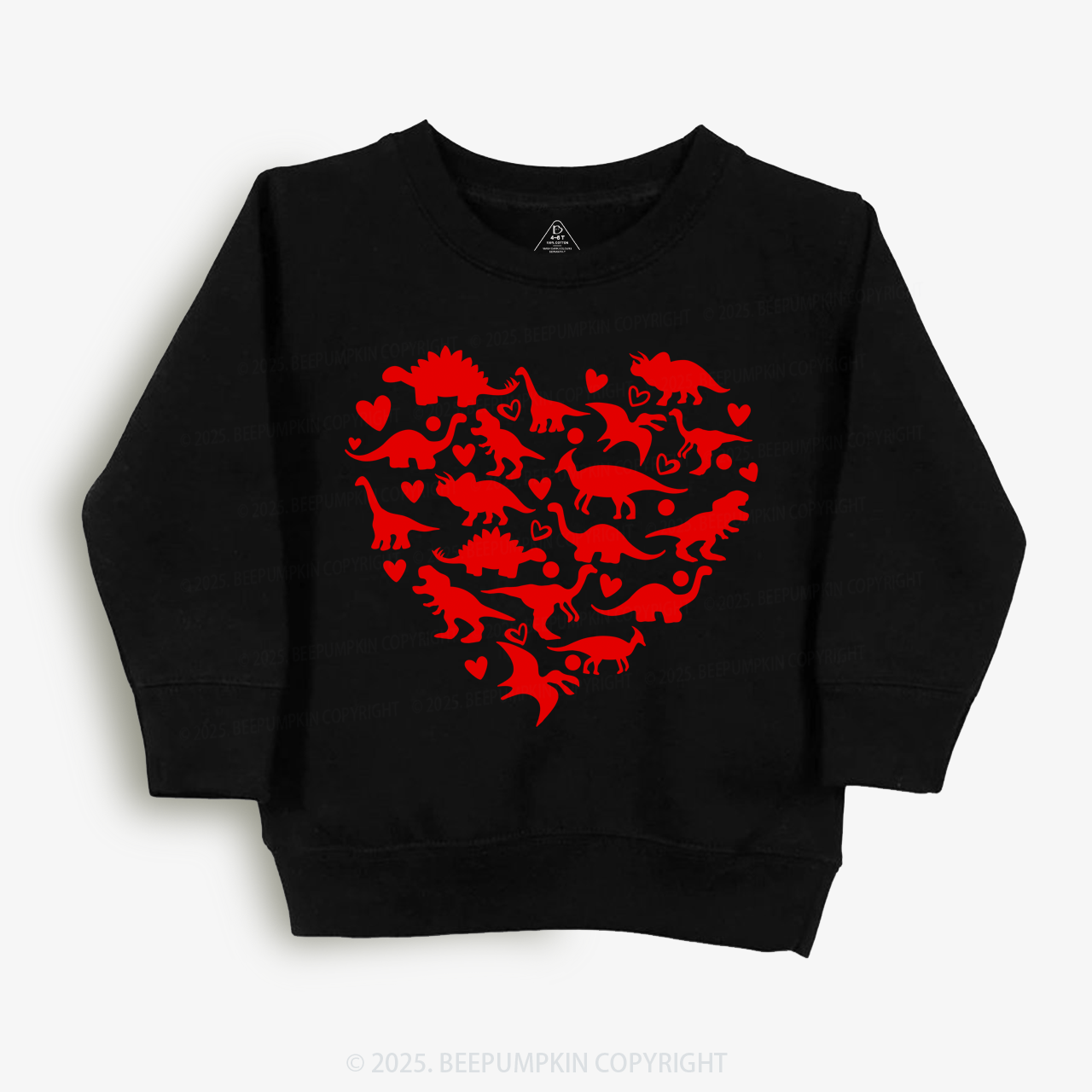 Dinosaur Valentine's Day Kid's Sweatshirt