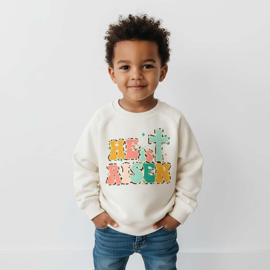 He Is Risen Easter Kid's Sweatshirt