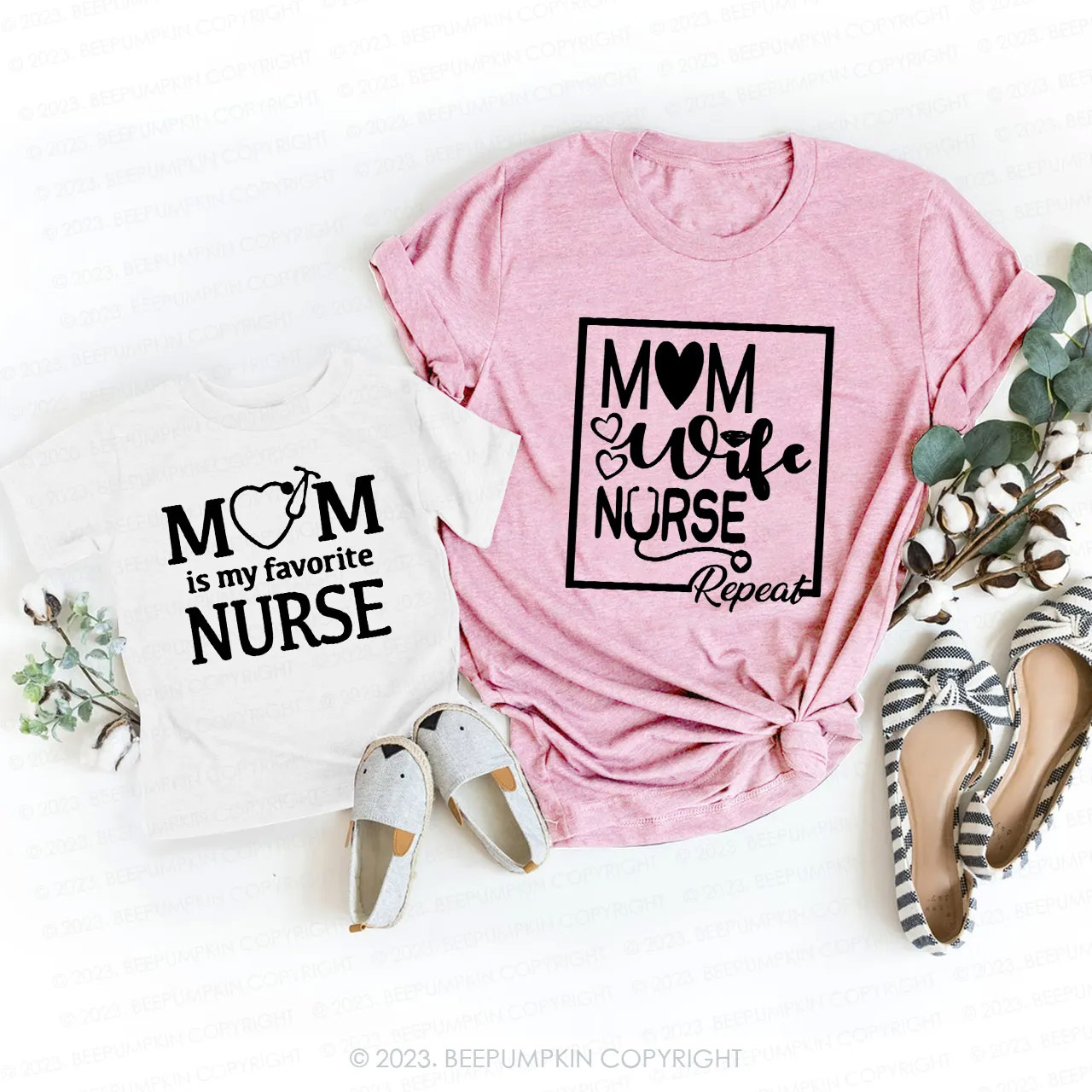 Mom Is My Favorite Nurse Matching T-Shirt