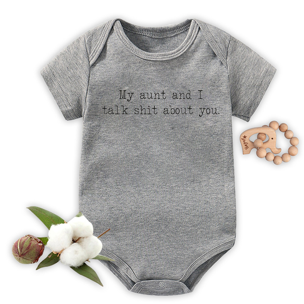 My Aunt & I Talk Shit About You Baby Bodysuit