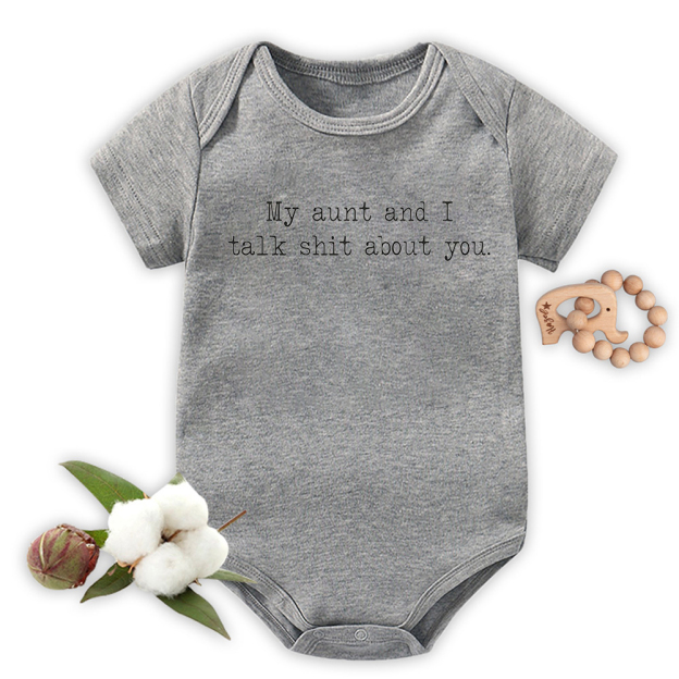My Aunt & I Talk Shit About You Baby Bodysuit