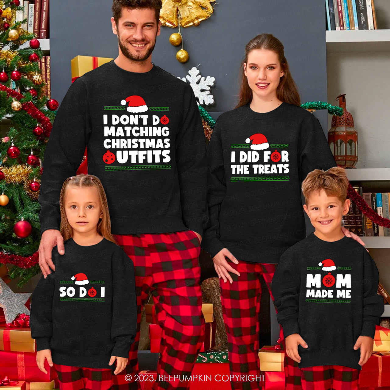 Personalized Funny Group Matching Christmas Party Sweatshirts
