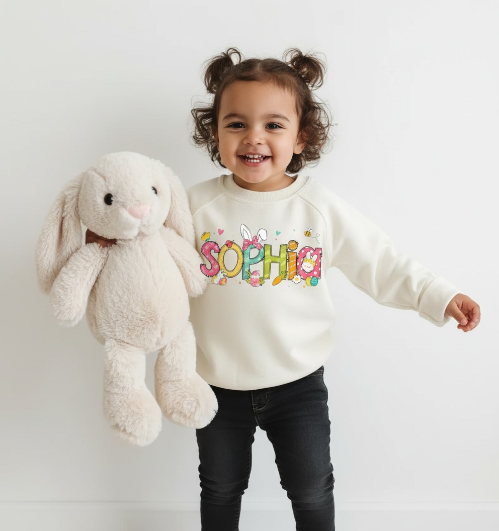 Personalized Name Kids Easter Sweatshirt