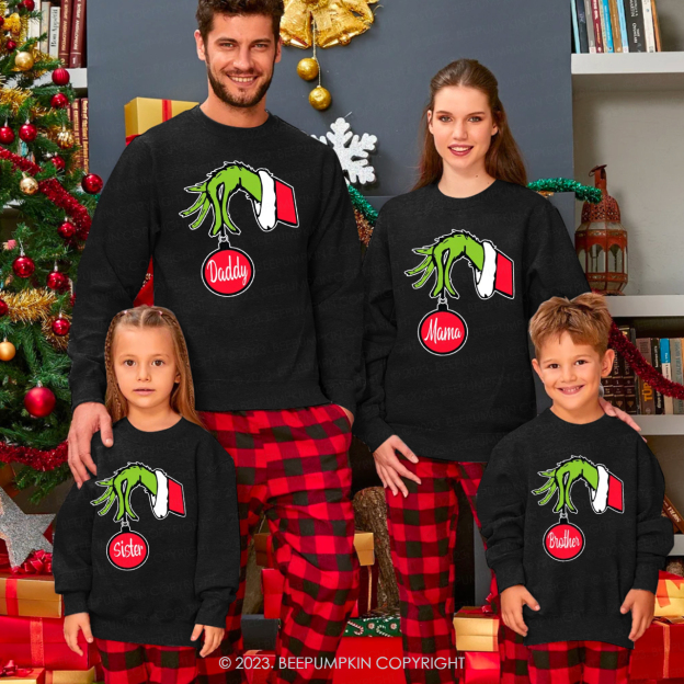 Red Bulb Christmas Family Matching Sweatshirts