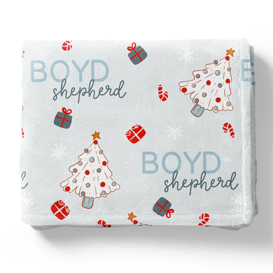 Very Merry Personalized Kids Blanket  Beepumpkin