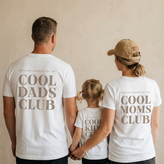 Vintage Cool Dads Club Dad&Me Matching T-Shirts-Back Design