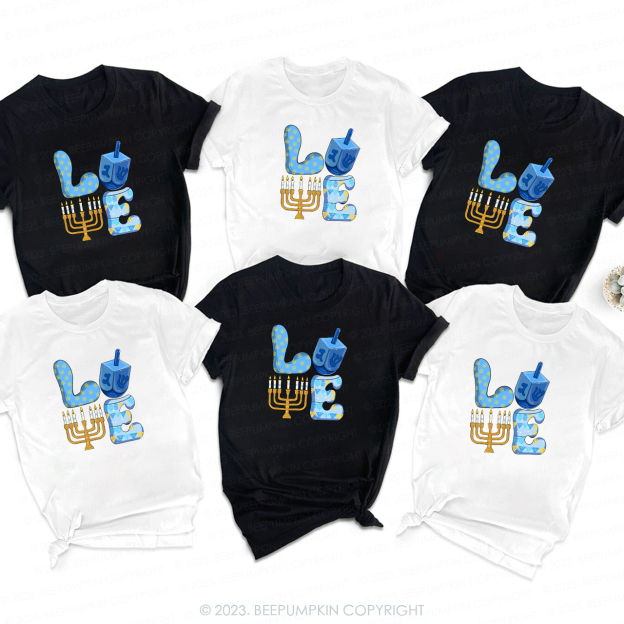Hanukkah Love Around the World T-Shirts Beepumpkin