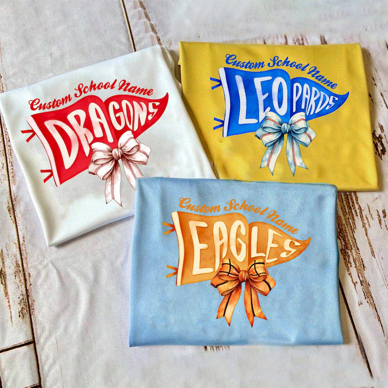 Personalized Mascot Watercolor Pennants Flag T-Shirts Beepumpkin