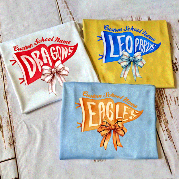 Personalized Mascot Watercolor Pennants Flag T-Shirts Beepumpkin