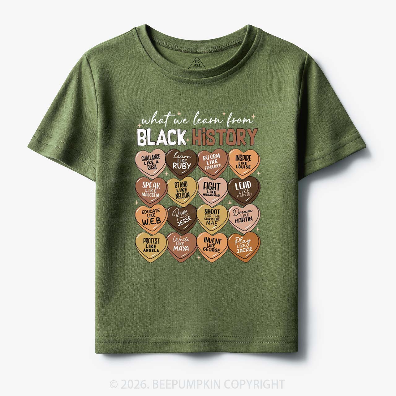 What We Learn From Black History Month Toddler&Kid's Tees Beepumpkin
