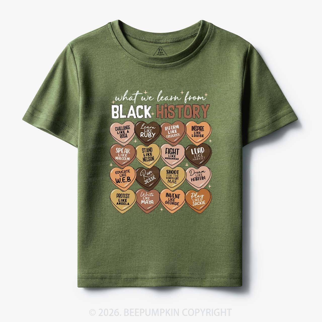 What We Learn From Black History Month Toddler&Kid's Tees Beepumpkin
