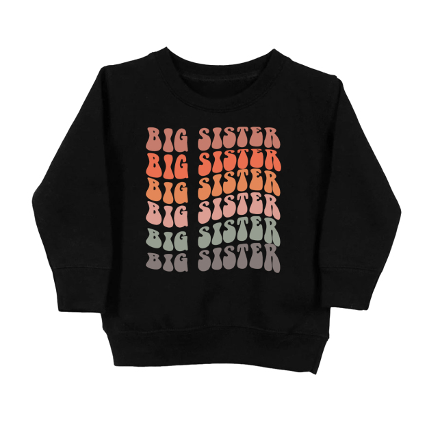 Retro Big Sister Kids Sweatshirt