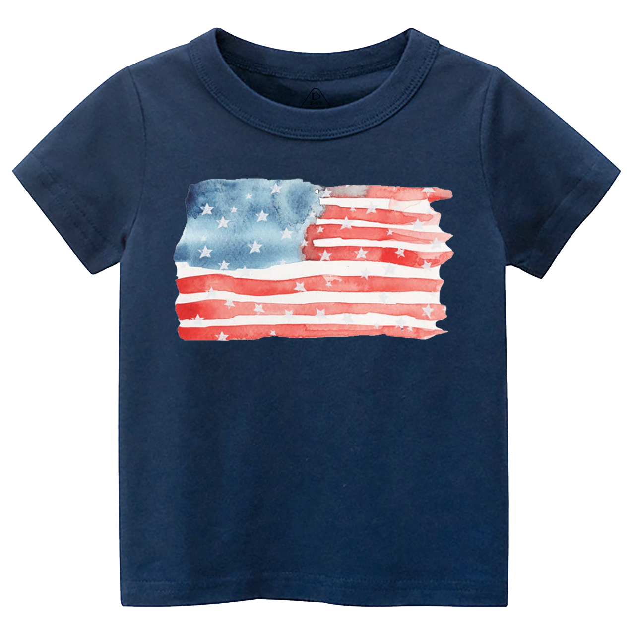Watercolor American Flag Toddler&Kid's Tees Beepumpkin 