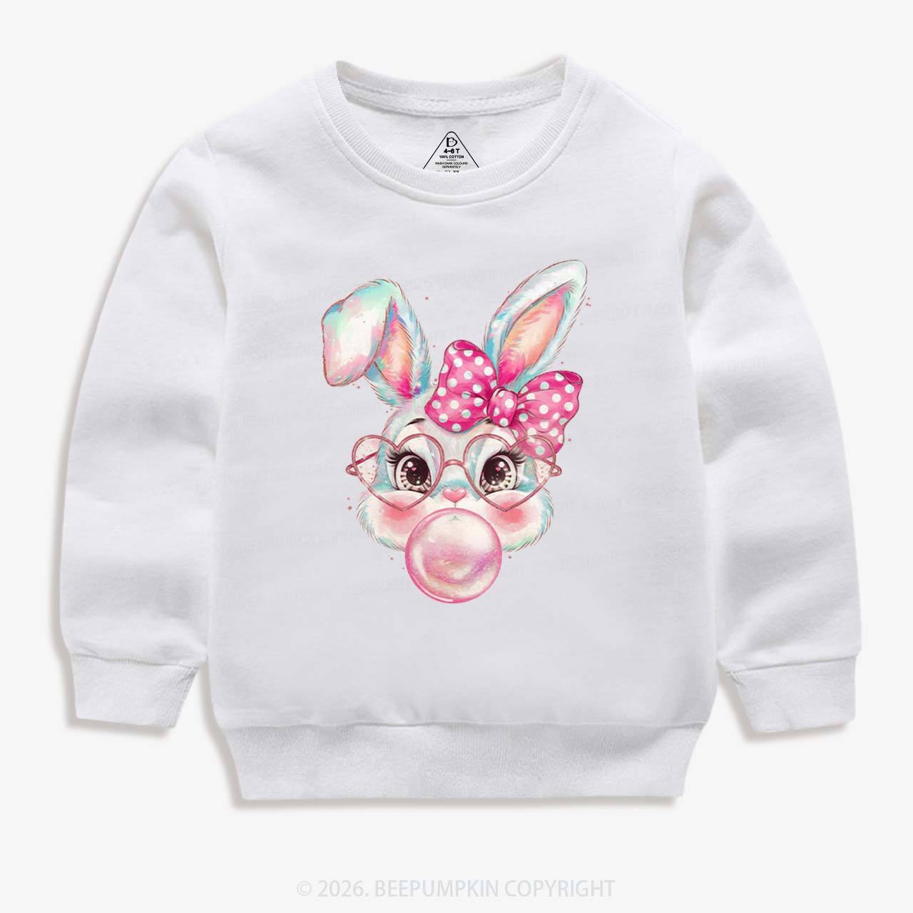 Sassy Bunny Bubble Kid's Sweatshirt
