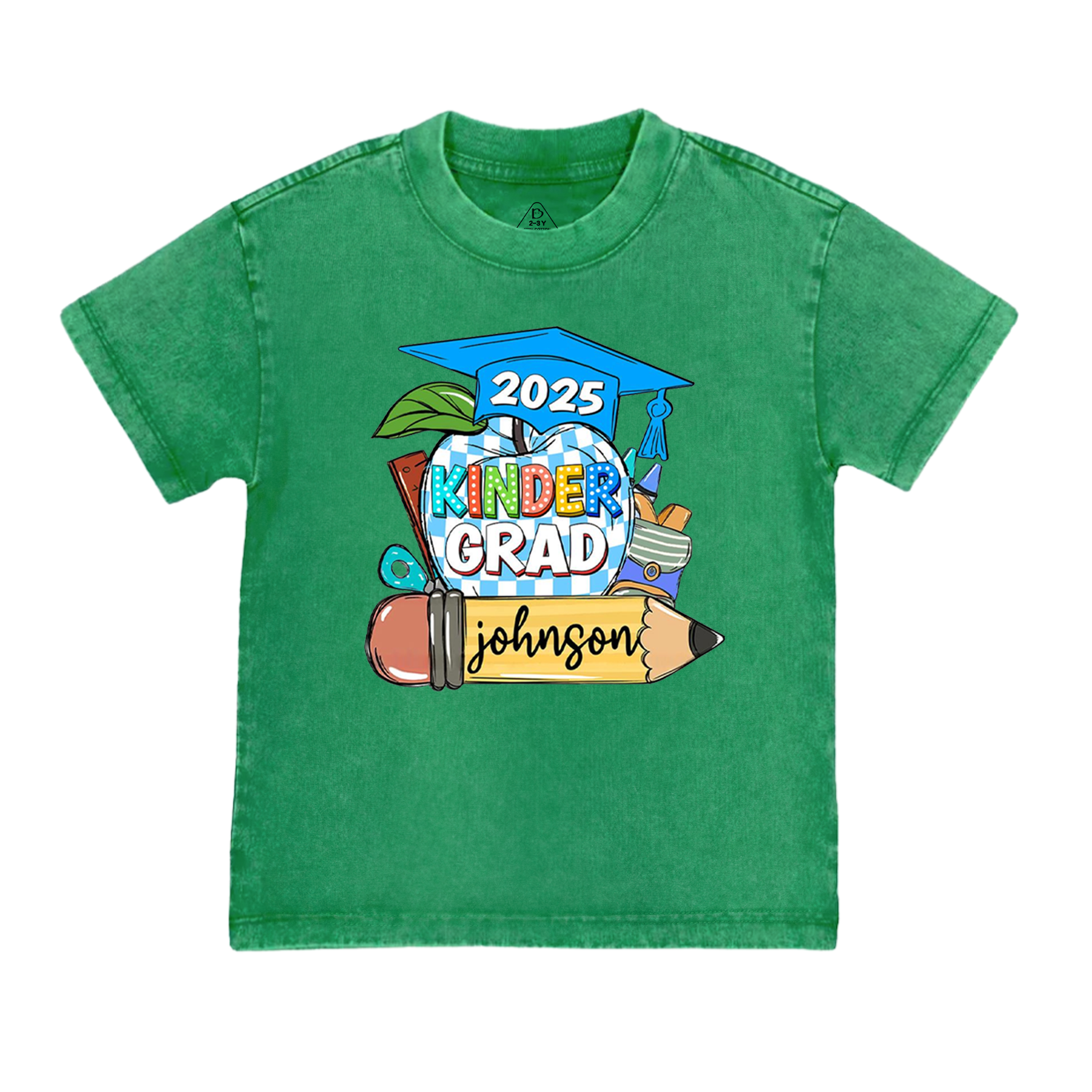 Personalized Kindergarten Graduation Toddler&Kids Washed Tees