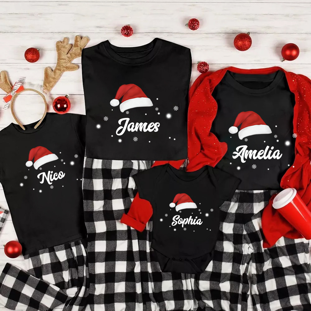 Custom Hat Christmas Family Matching Shirt