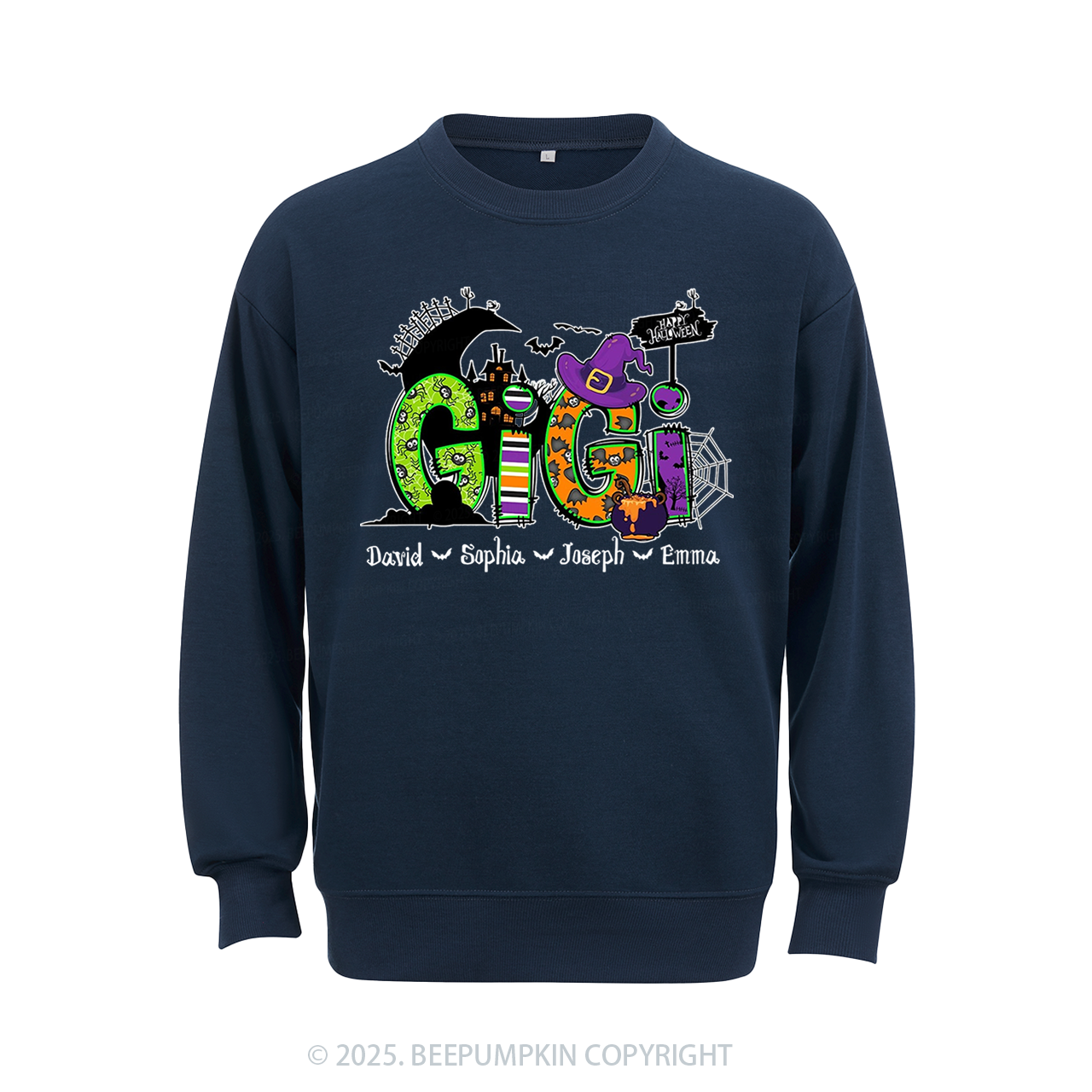 Personalized Mimi Halloween Sweatshirt Beepumpkin