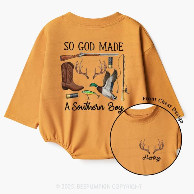 Personalized So God Made A Southern Baby Bubble Romper Beepumpkin