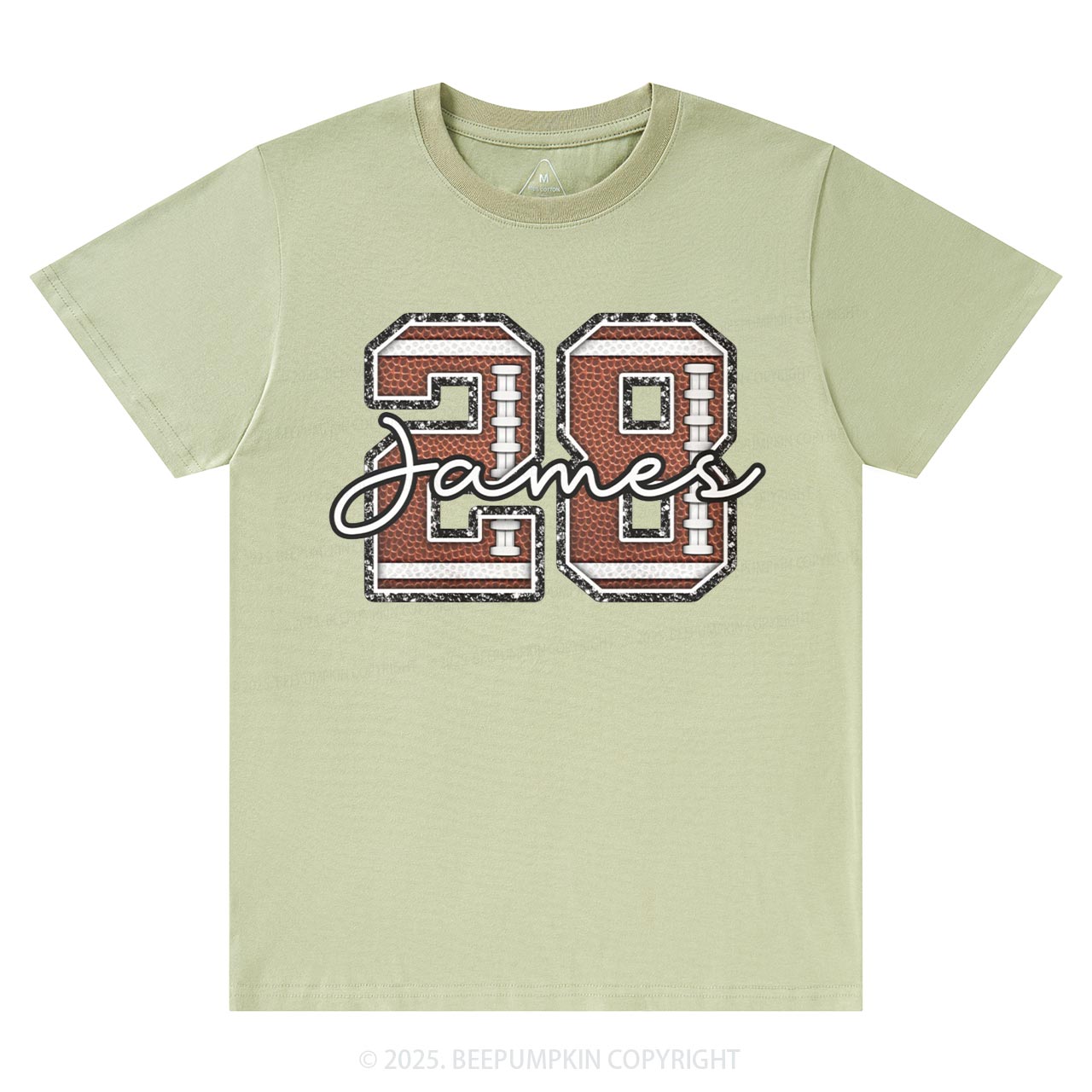 Personalized Football Number Sports Mom T-Shirts Beepumpkin
