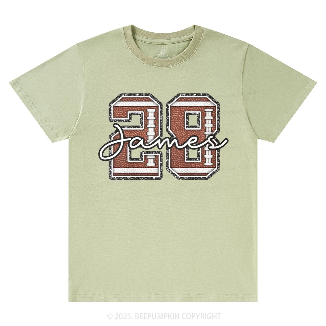 Personalized Football Number Sports Mom T-Shirts Beepumpkin