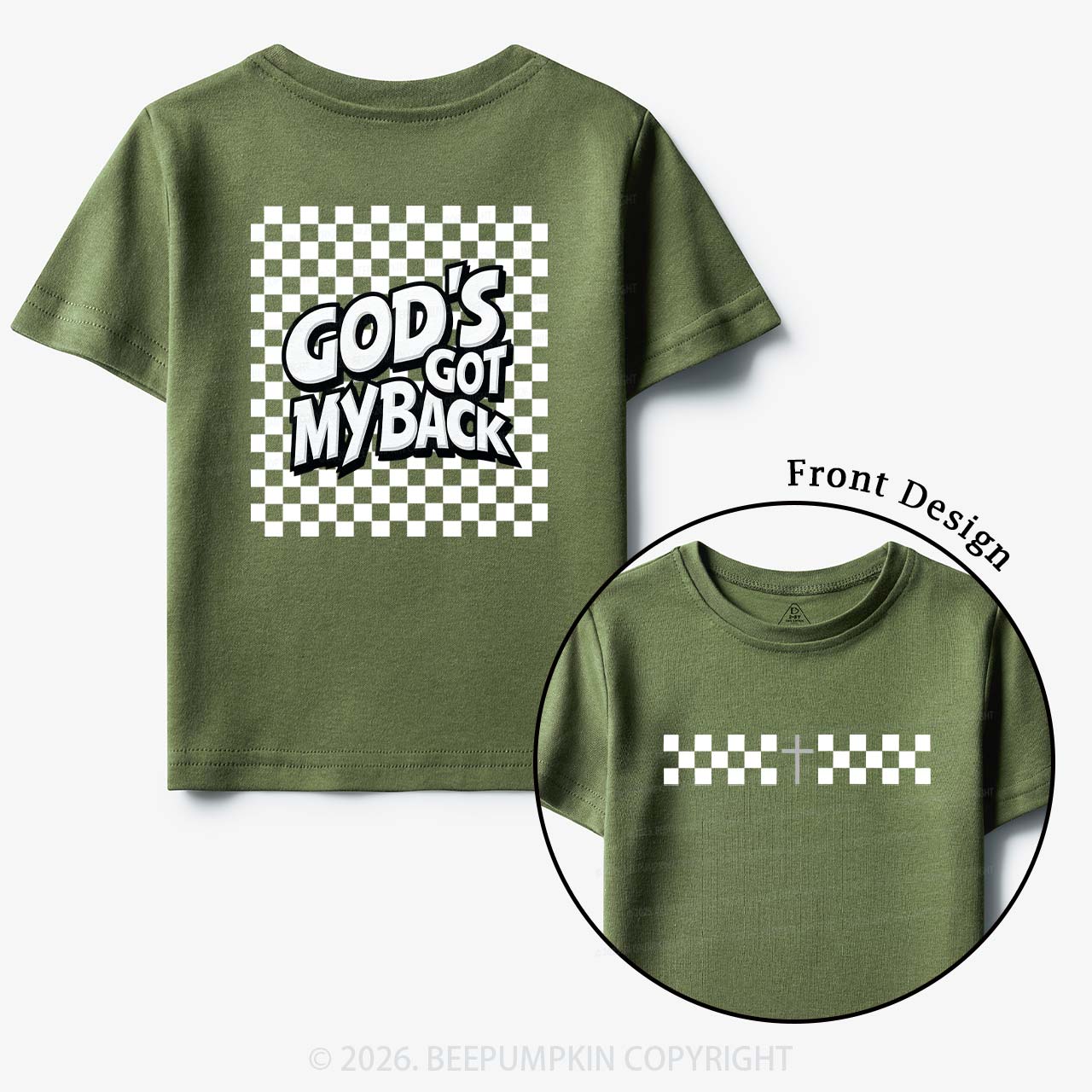 God's Got My Back Christian Toddler&Kid's Tees