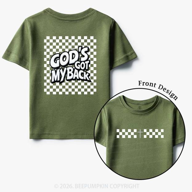 God's Got My Back Christian Toddler&Kid's Tees