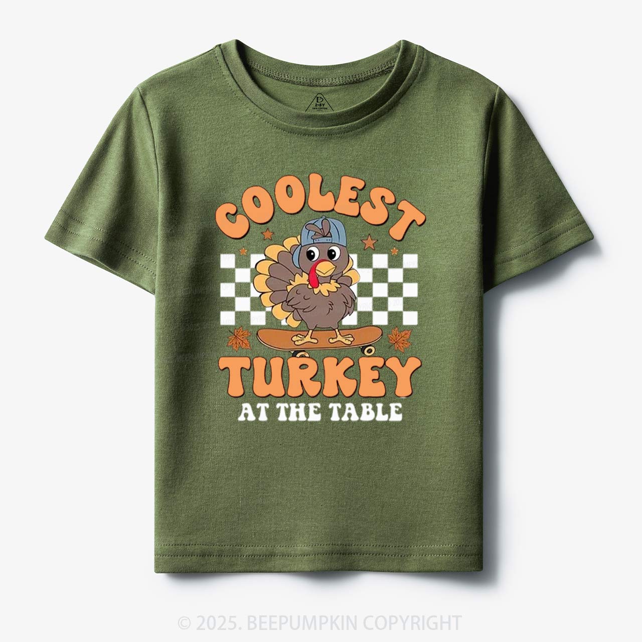 Coolest Turkey At The Table Thanksgiving Toddler&Kid's Tees Beepumpkin
