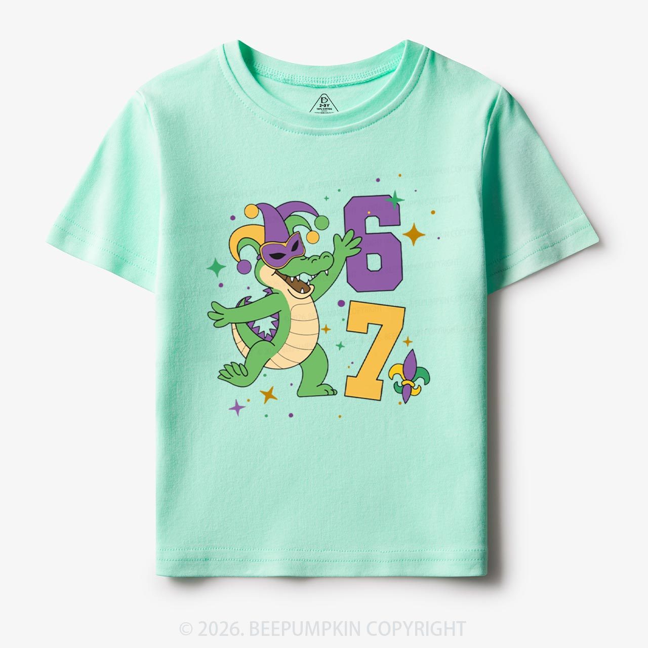 Mardi Gras Alligator 67 Toddler&Kid's Tees Beepumpkin