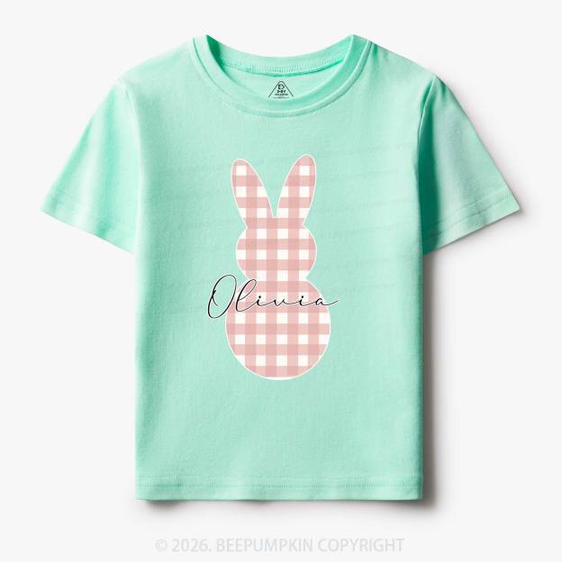 Personalised Easter Petit Gingham Bunny Toddler&Kid's Tees