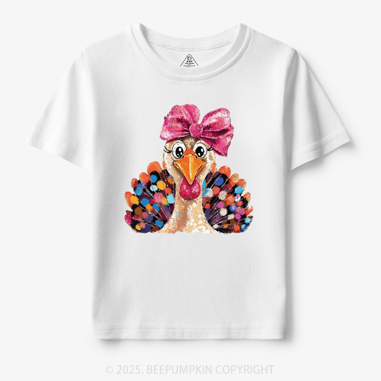 Turkey At The Table Thanksgiving Toddler&Kid's Tees Beepumpkin