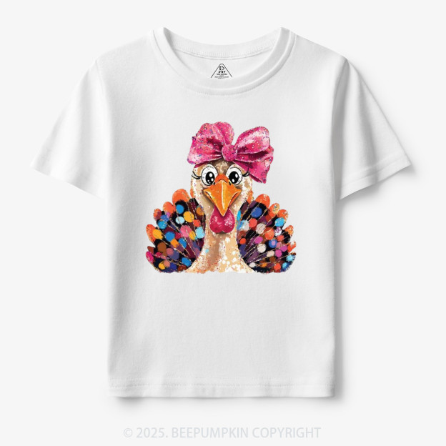 Turkey At The Table Thanksgiving Toddler&Kid's Tees Beepumpkin
