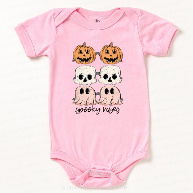 Halloween Ghost Spooky Vibes Baby Bodysuits 