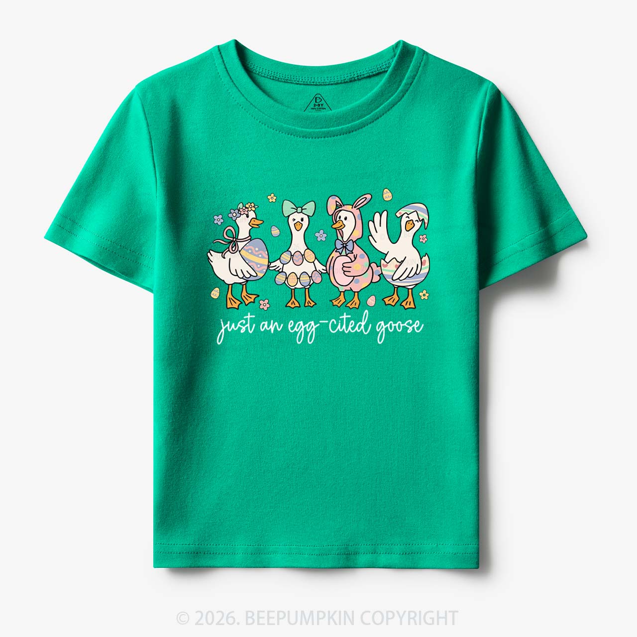 Just an Egg-cited Goose Happy Easter Toddler&Kids Tees