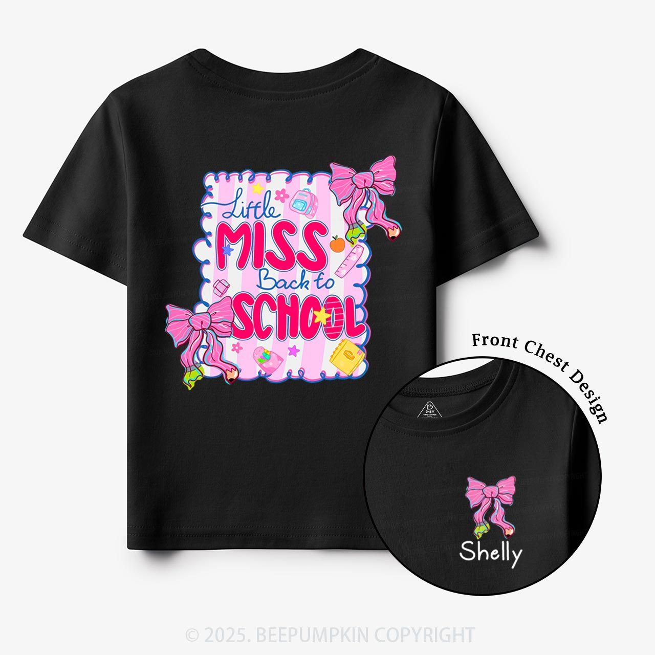 Personalized Little Miss School Toddler&Kid's Tees Beepumpkin