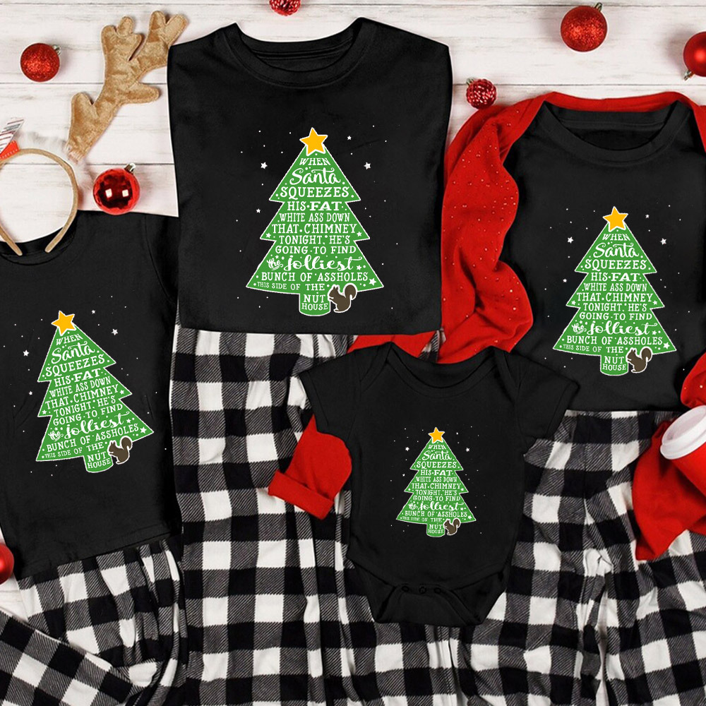 Jolliest Bunch of A-holes Christmas Family Matching Shirt