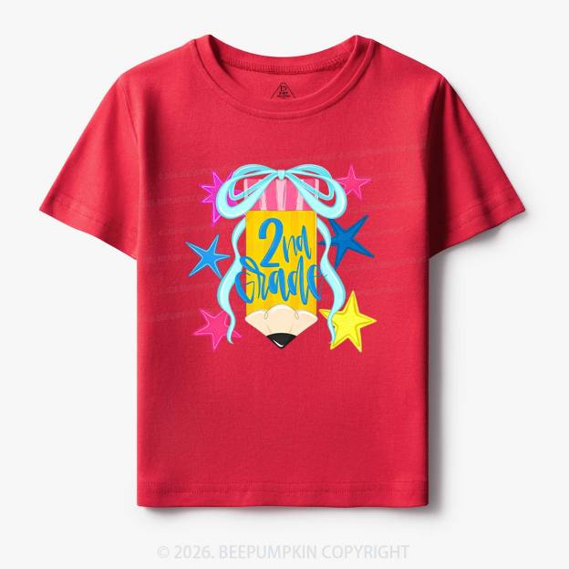 Sparkly Grade Star Pencil Back to School Toddler&Kid's Tees