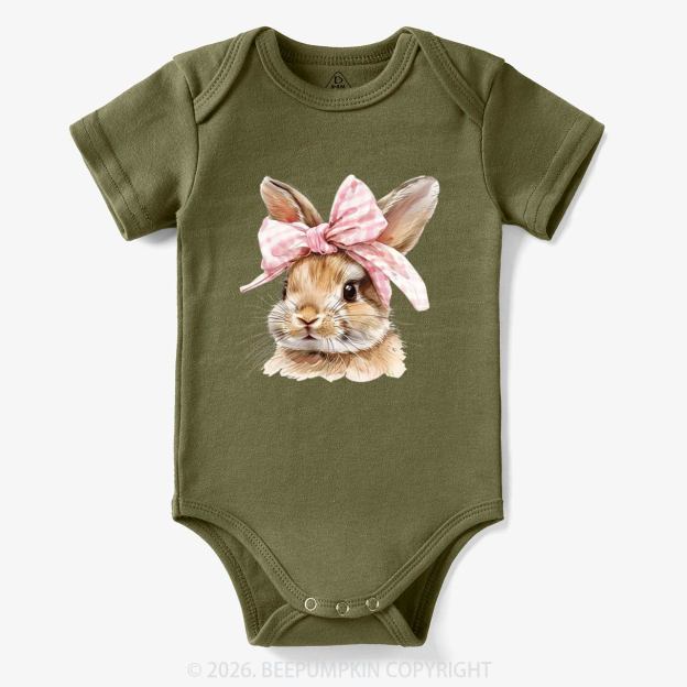 Cute Bunny with Bow Easter Bodysuit