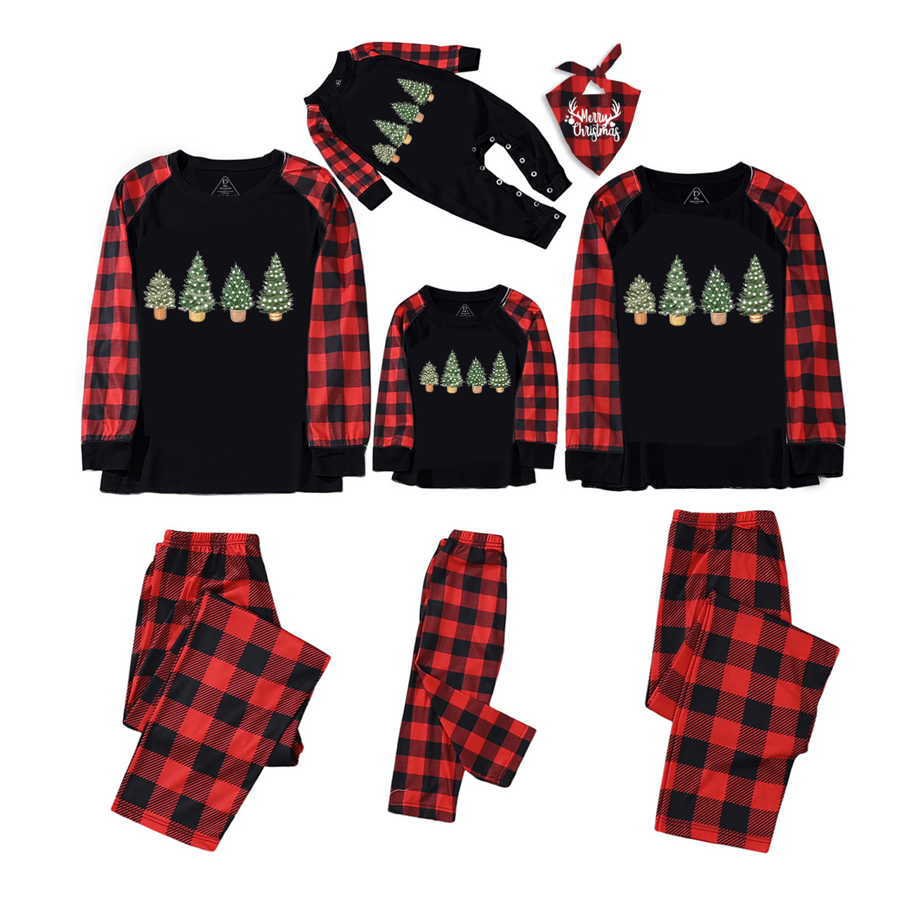Snow Trees Family Christmas Pajamas