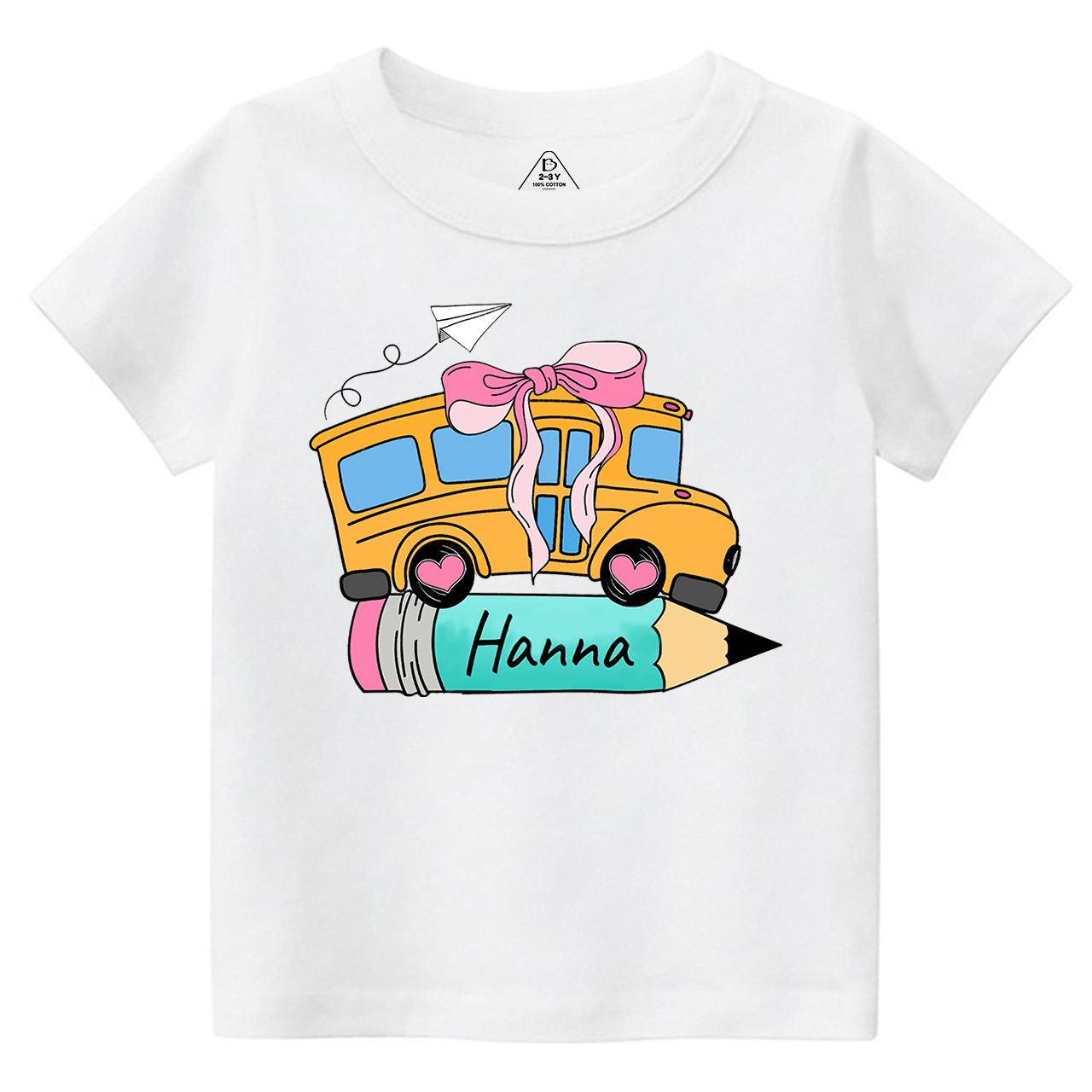 Personalized Bundle School Bus With Name Toddler&Kid's Tees Beepumpkin