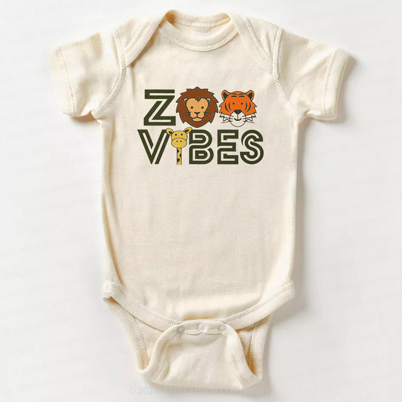  Zookeeper Wild Animals Bodysuit For Baby 