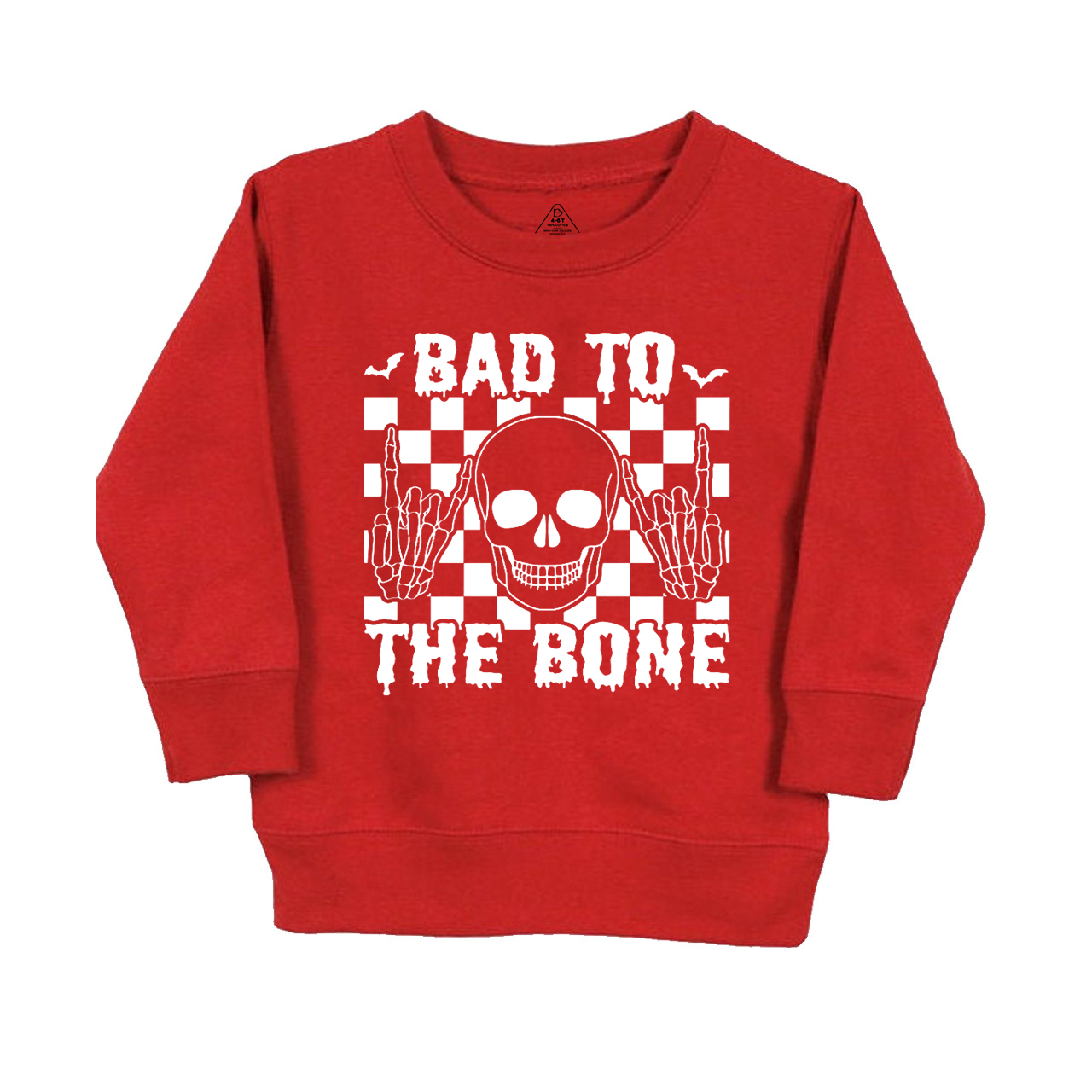 Skull Halloween Bad To The Bone Kids Sweatshirt