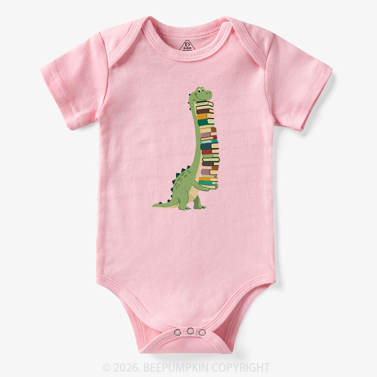 Cute Dinosaur Book Lover Baby Bodysuit