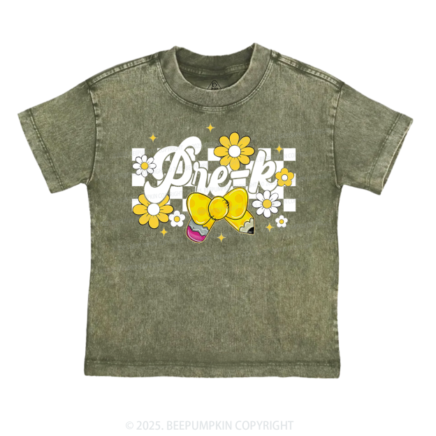 Personalized Golden Glow Of Grade Toddler&Kids Washed Tees