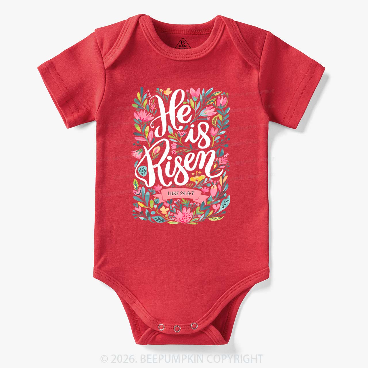 He is Risen Blooming Grace Easter Bodysuit