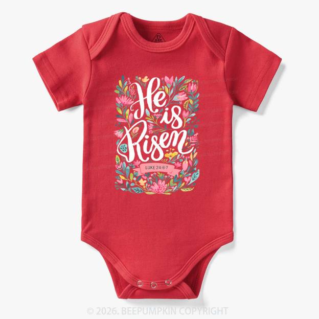 He is Risen Blooming Grace Easter Bodysuit