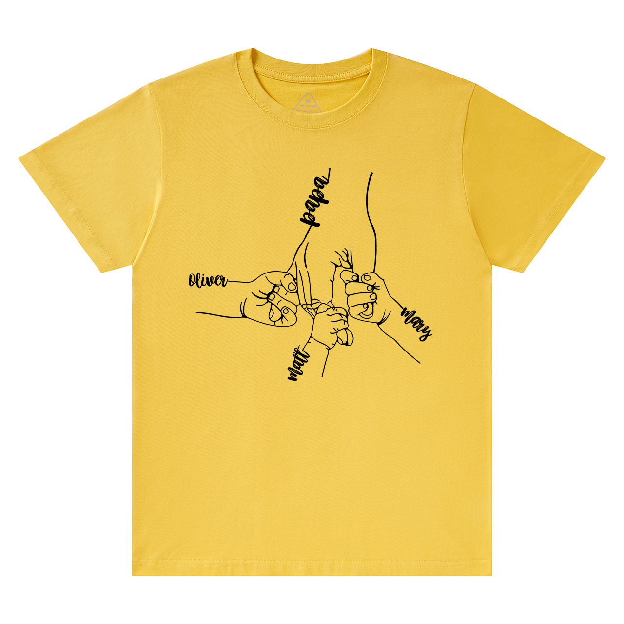 Custom Kids Grab Papa Hands Dad T-shirt