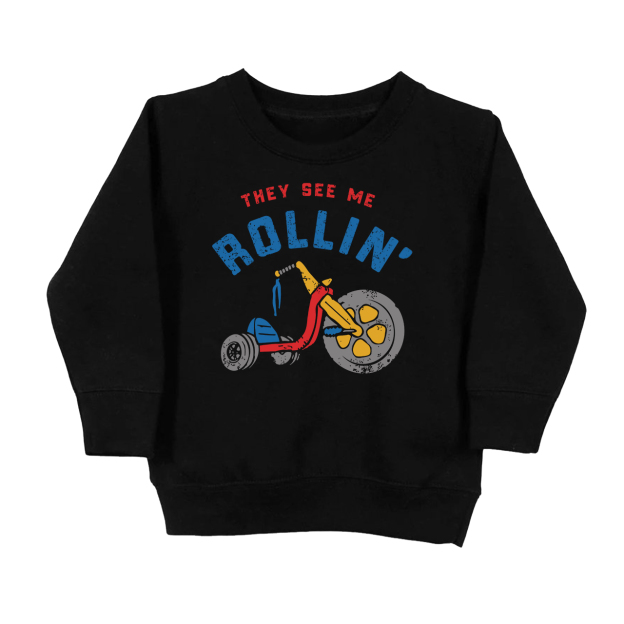 They See Me Rollin' Bike Kids Sweatshirt