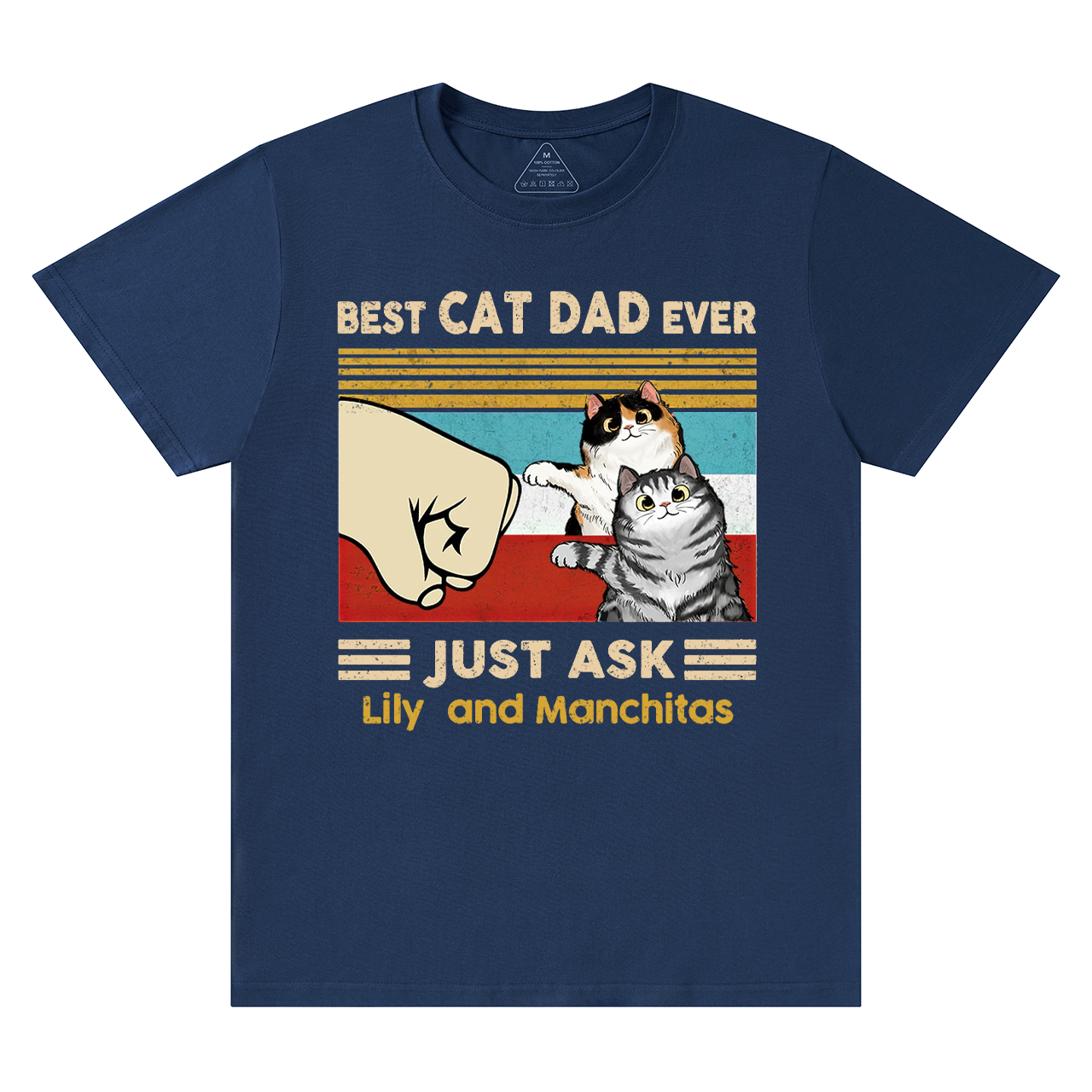 Personalized Best Cat Dad Ever T-shirt