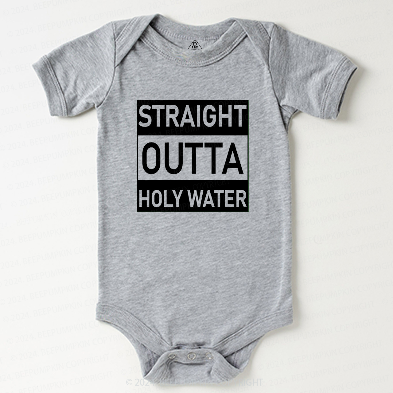 Straight Outta Holy Water Bodysuit For Baby Beepumpkin