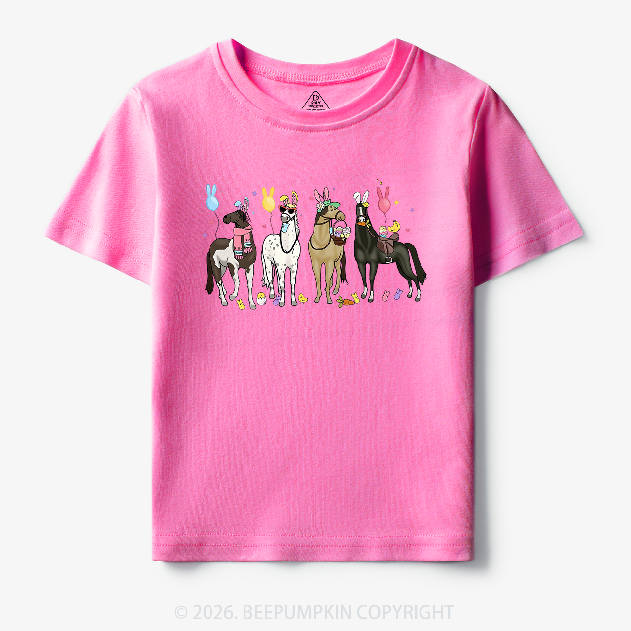 Funny Horse Easte Toddler&Kid's Tees